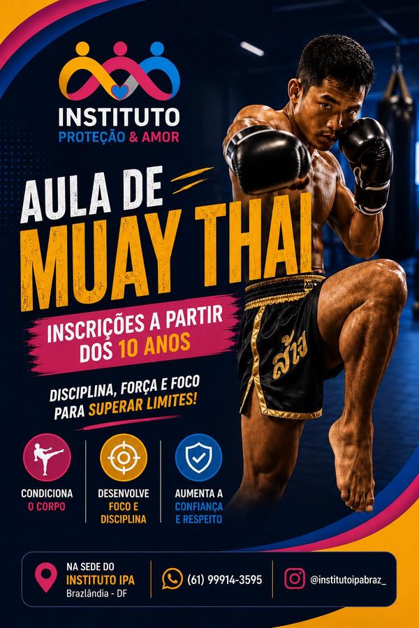 Aula de Muay Thai — Instituto Proteção & Amor